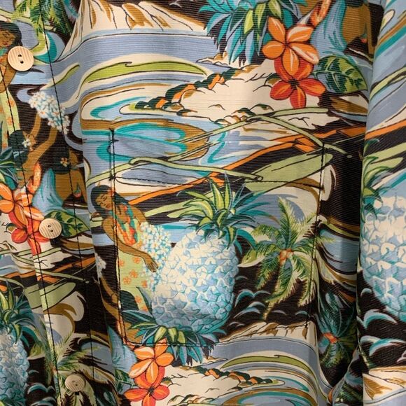 Tommy Bahama Hula Girl Tropical Print Men's Shirt - Multicolor - Picture 3 of 6